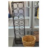 Wicker Baskets and Wine Rack