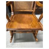 Maple and Wicker Rocking Chair