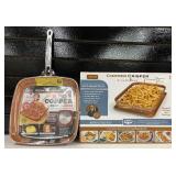 Copper Cookware Crisper Set and 9.5" Square Pan