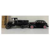 Two Vintage Diecast Cars 1923 Chevy 1 ton truck and 1936 Chevrolet Standard Town Car