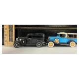 Two Vintage Diecast Cars 1932 Chevy Roadster Pickup and 1932 Chevy Sedan Delivery