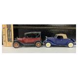 Two Vintage Diecast Cars 1918 Chevy 490 Touring and 1935 Chevy Standard Roadster