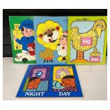 Four Playskool Puzzles - Big Bird and 3 others