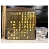 Thimble Display Case with Thimbles