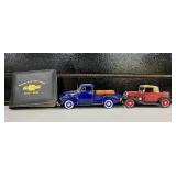 Vintage Diecast Cars 1961 Chevy 3100 Pickup and 1931 Chevy Sports Cabriolet