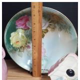 Vintage Pink Ball Pitcher and Shawnee Bluebird Wall Pocket Planter