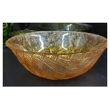 Vintage Green and Marigold Indiana Carnival Glass