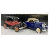 Two Vintage Diecast Cars 1918 Chevy 490 Touring and 1935 Chevy Standard Roadster
