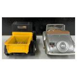 Two Vintage Diecast Cars Chevrolet Cabriolet and 1932 Chevy Open Cab Pickup