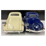 Two Vintage Diecast Cars 1933 Chevrolet Eagle and 1938 Chevy Master Deluxe Business Coupe