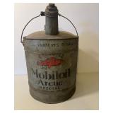 Mobil Oil Arctic Special 5 Gallon Can Gargoyle