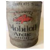 Mobil Oil Arctic Special 5 Gallon Can Gargoyle