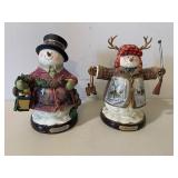 Bradford Exchange Thomas Kinkade Snowmen Lot of 2 2004 and 2007
