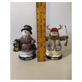 Bradford Exchange Thomas Kinkade Snowmen Lot of 2 2004 and 2007