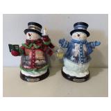 Thomas Kinkade Lot of 2 Snowmen Bradford Exchange