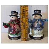 Thomas Kinkade Lot of 2 Snowmen Bradford Exchange