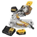 DEWALT 20V MAX Cordless 7-1/4 in. Sliding Miter Saw with (1) 20V Battery 4.0Ah Customer Returns See Pictures