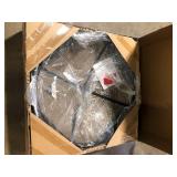 Hampton Bay Windgate 40 in. Dia. Round Steel Wood Burning Fire Pit with Spark Guard    Customer Returns See Pictures