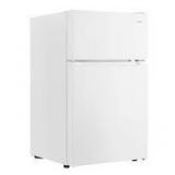 Vissani 3.1 cu. ft. 2-Door Mini Refrigerator in White With Freezer   Customer Returns See Pictures