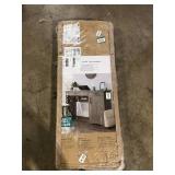 SAUDER Beginnings 46.811 in. Silver Sycamore Engineered Wood Computer Desk    Customer Returns See Pictures