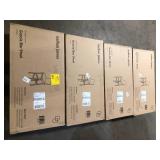 Lot of Nathan James Gracie 29 in. Modern Bar Height Stool with Natural Flax Cushion Seat and Brushed Wood Legs Natural Flax/Brown Customer Returns See Pictures