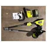 RYOBI 40V HP Brushless Stick Lawn Edger with 4.0 Ah Battery and Charger Customer Returns See Pictures