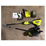 RYOBI 40V HP Brushless Stick Lawn Edger with 4.0 Ah Battery and Charger Customer Returns See Pictures