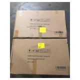 Lot of  Aoodor Brown Metal Patio Outdoor Dining Chair Set with Beige Seat Cushion (2-Pack)  Customer Returns See Pictures