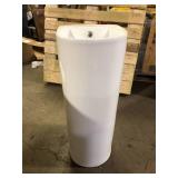 Swiss Madison Sublime Rounded Basin Pedestal Sink in Glossy White  Customer Returns See Pictures