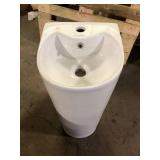 Swiss Madison Sublime Rounded Basin Pedestal Sink in Glossy White  Customer Returns See Pictures