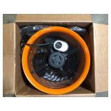 Commercial Electric 16 in. 3-Speed Drum Floor Fan in Orange High Velocity Turbo   Customer Returns See Pictures