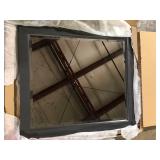 Home Decorators Collection Windlowe 28 in. W x 32 in. H Rectangular Wood Framed Wall Bathroom Vanity Mirror in Gray  Customer Returns See Pictures