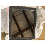 Home Decorators Collection Windlowe 28 in. W x 32 in. H Rectangular Wood Framed Wall Bathroom Vanity Mirror in Gray  Customer Returns See Pictures