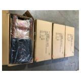 Lot of Homepop Luxury Black Faux Leather 24 in. Counter Height Barstool Customer Returns See Pictures