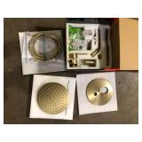 SUMERAIN Modern 1-Handle 1-Spray Shower Faucet 1.8 GPM with Hand Shower in Brushed Gold (Valve Included)   Customer Returns See Pictures