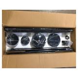 84 in. Indoor/Outdoor Industrial Matte Black 7-Blade Downrod Mount Ceiling Fan  Customer Returns See Pictures