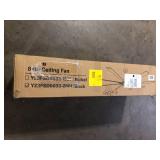 84 in. Indoor/Outdoor Industrial Matte Black 7-Blade Downrod Mount Ceiling Fan  Customer Returns See Pictures