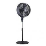 NewAir 18 in. 3-Speed Wide-Angle Oscillating Outdoor Misting Fan and Pedestal Fan for Cool Down 500 sq. ft. - Black   Customer Returns See Pictures