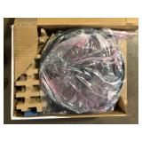 NewAir 18 in. 3-Speed Wide-Angle Oscillating Outdoor Misting Fan and Pedestal Fan for Cool Down 500 sq. ft. - Black   Customer Returns See Pictures