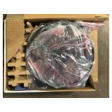 NewAir 18 in. 3-Speed Wide-Angle Oscillating Outdoor Misting Fan and Pedestal Fan for Cool Down 500 sq. ft. - Black   Customer Returns See Pictures