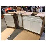 Lot of Assorted Kitchen Cabinets Various Models and Conditions    Customer Returns See Pictures