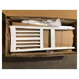 StyleWell Scottsbury White Wood Dining Chair with Slat Back (Set of 2) (16.7 in. W x 38.7 in. H) Screws Not Included   Customer Returns See Pictures