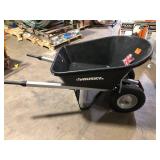 Husky 6 cu. ft. Poly Dual FF Wheelbarrow    Customer Returns See Pictures