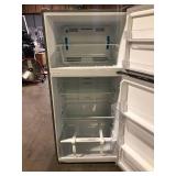 Avanti Frost Free Top Freezer Refrigerator​, 14.2 cu. ft., in Stainless Steel Finish Damage on Top Corner  Customer Returns See Pictures