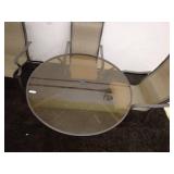Glass Top Patio Table with 4 Chairs