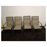 Glass Top Patio Table with 4 Chairs