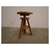 Vintage Wooden Adjustable Stool