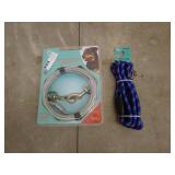Lot of 2: Pet Trends Heavy-Duty 15ft Cable Tie Out and 6ft Durable Dog Rope