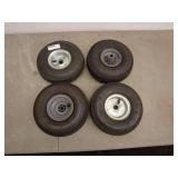 Lot of 4 Rubber Tires 2metel/2plastic rims
