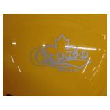 Pair of Choko Design Yellow Motorcycle Helmets - Large